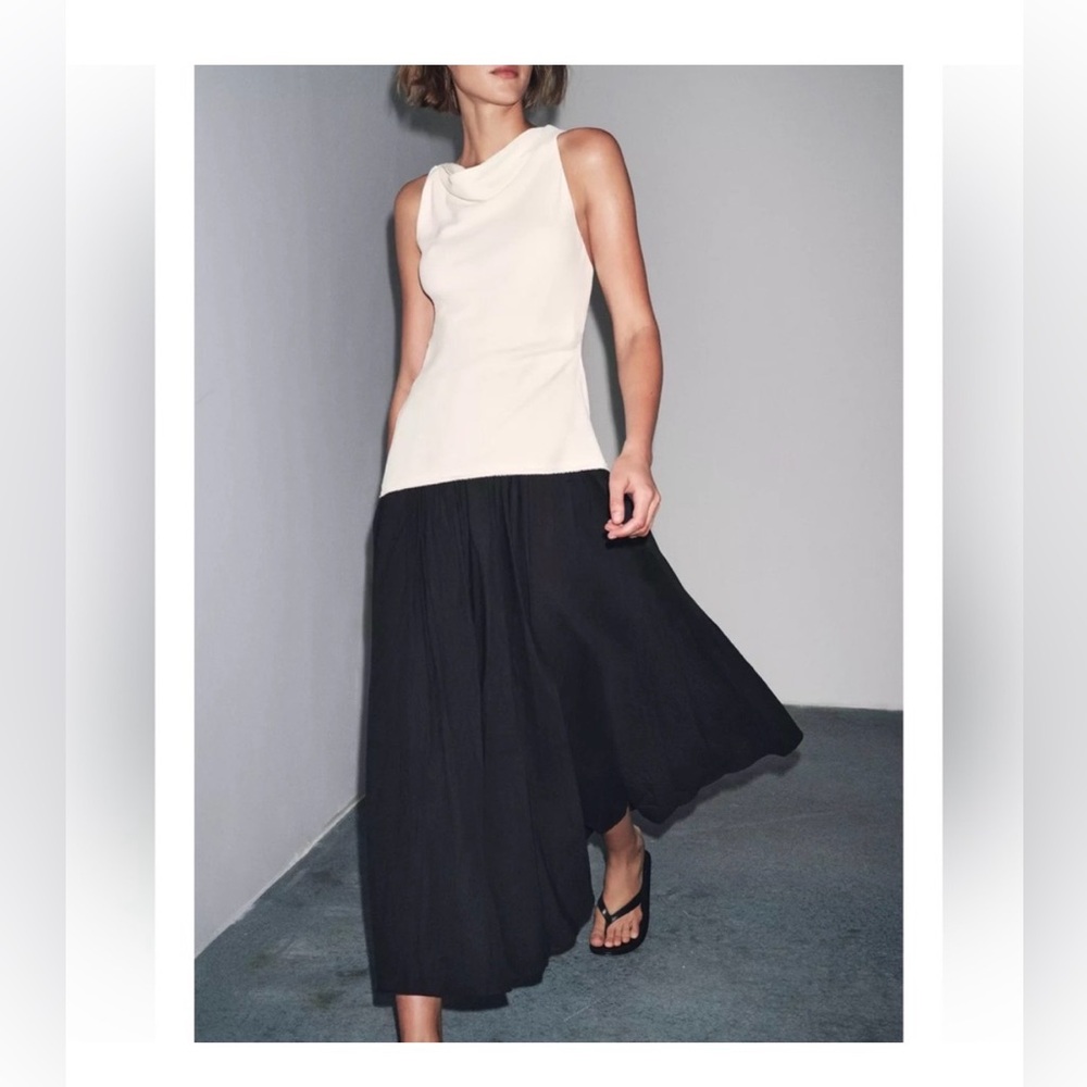 Zara ZW Collection Combined Halter Dress